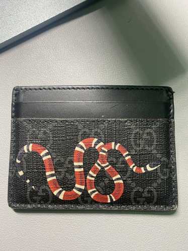 Gucci Bestiary Coated-canvas Lanyard Card Holder in Black for Men