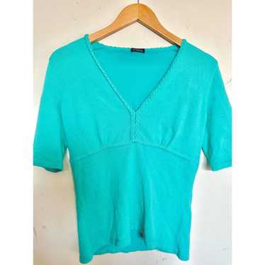 Malo Vintage Malo turquoise Vneck blouse
