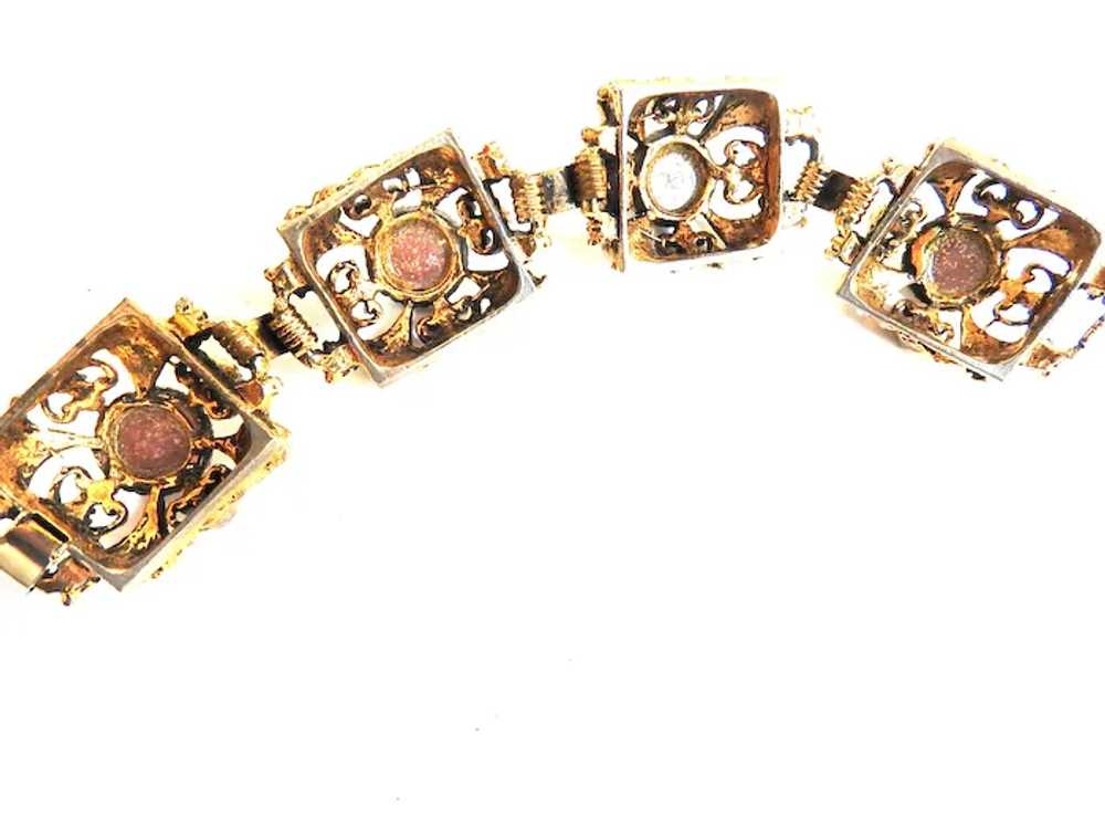 Big Chunky Florenza Victorian Revival Bracelet Fa… - image 2