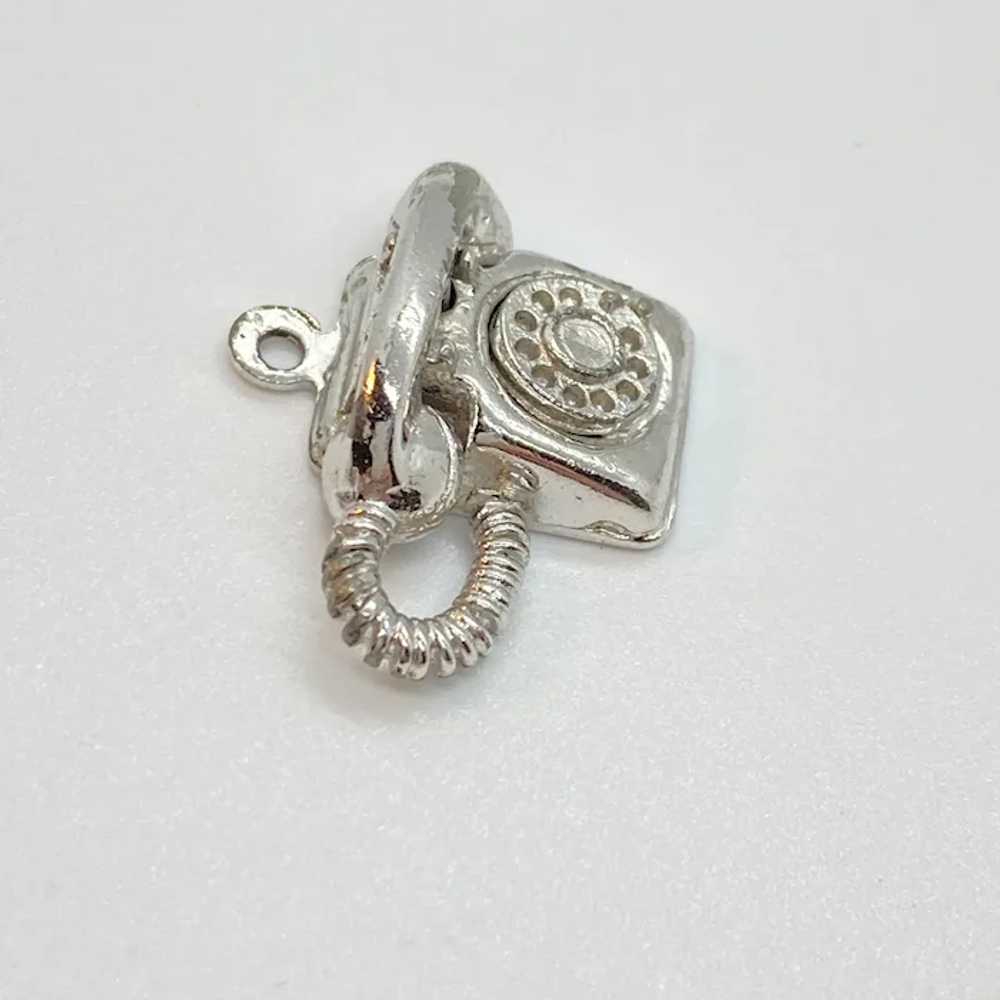 Rotary Telephone Vintage Charm Sterling Silver Th… - image 2