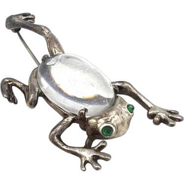 LOVELY Leaping Frog Jelly Belly Brooch