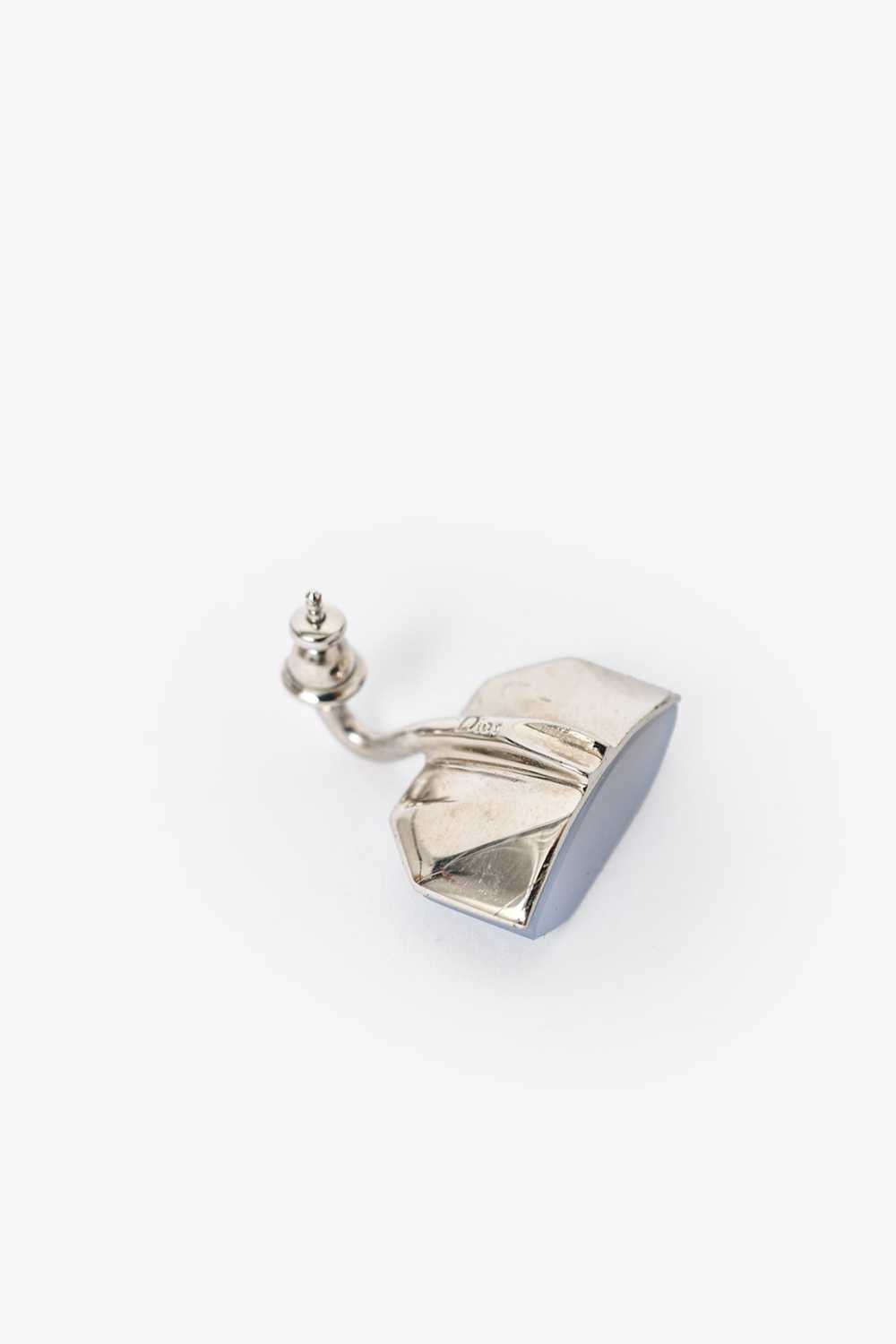 Christian Dior Silver Toned Crystal/Lilac Enamel … - image 4