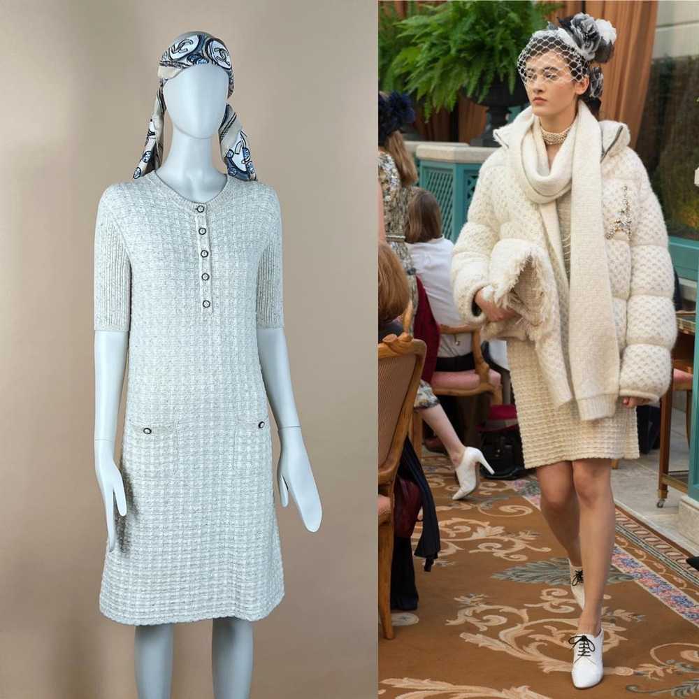 Chanel Paris/Cosmopolite Beige Knitted Dress - image 2