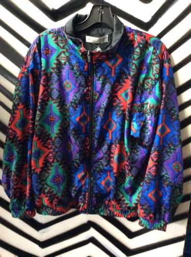 WINDBREAKER BRIGHT AZTEC PRINT