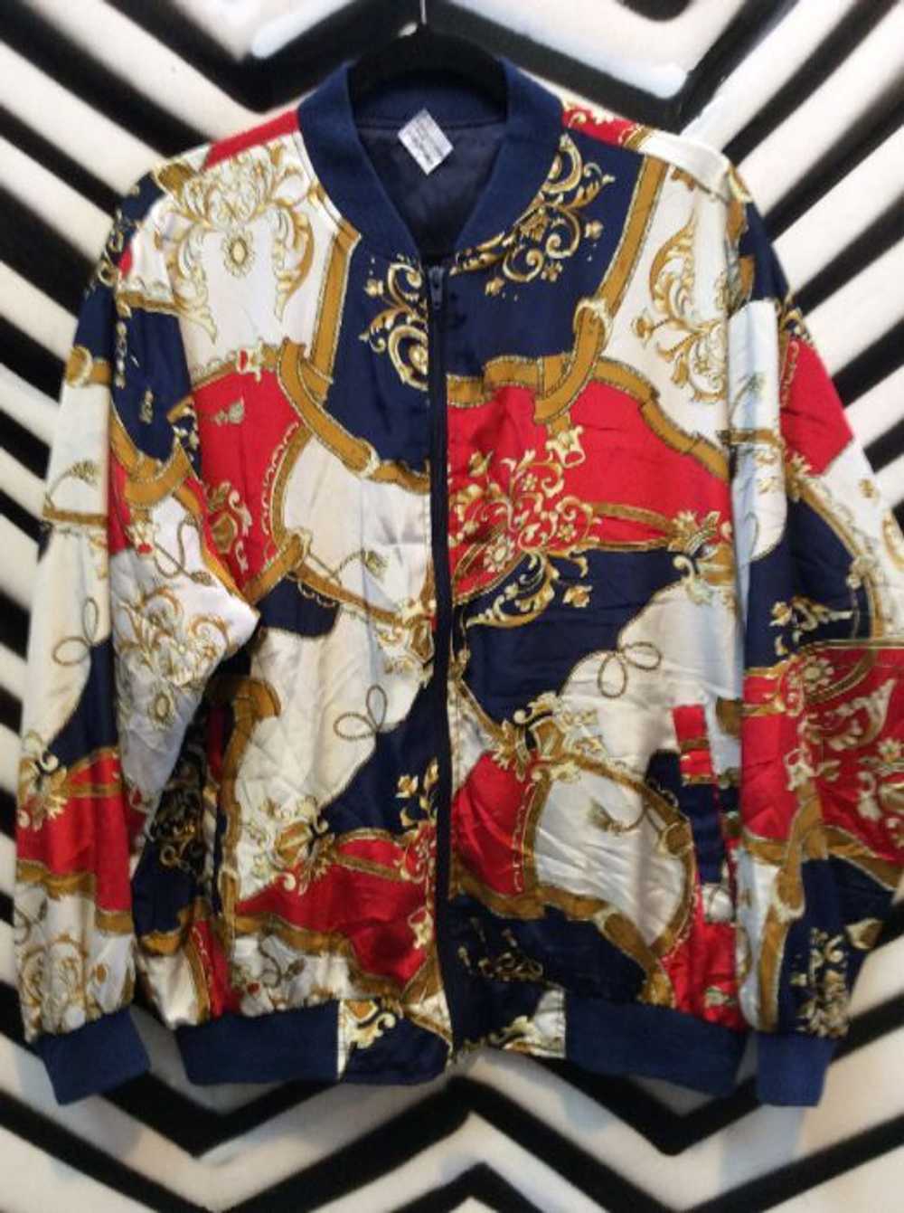 PRINTED SILKY BOMBER - image 1