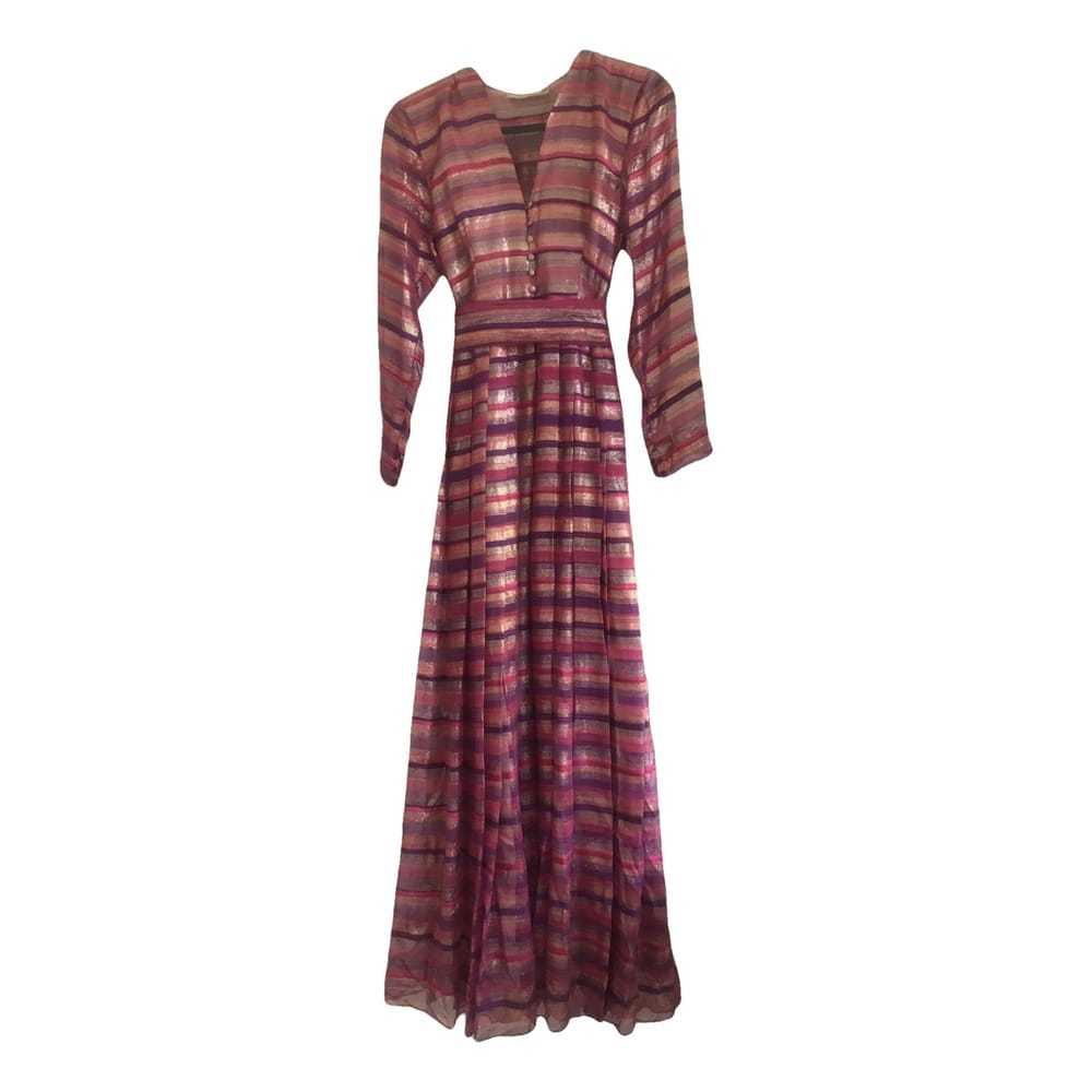 Hanae Mori Silk maxi dress - image 1