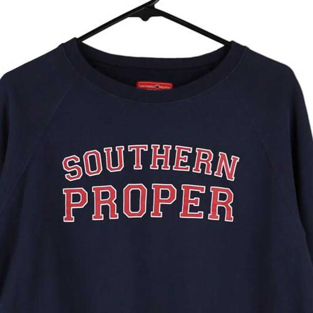 Southern Proper Sweatshirt - Large Navy Cotton Bl… - image 3