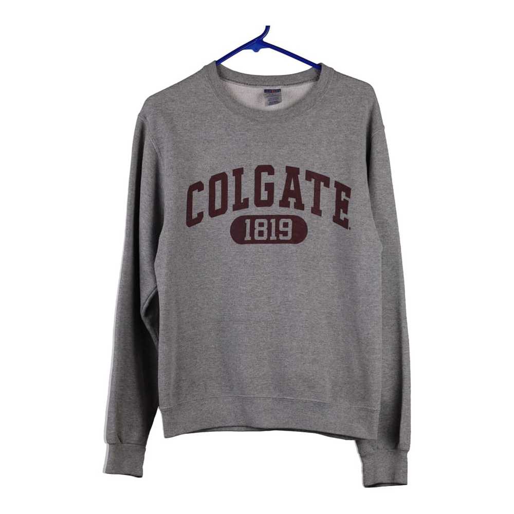 Colgate Gildan Sweatshirt - Small Grey Cotton Ble… - image 1
