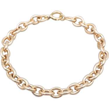 Chunky 14-Karat Gold Cable Chain Link Bracelet