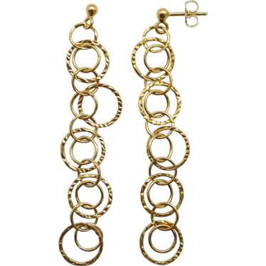 Loop to Loop Circle 14k Earrings