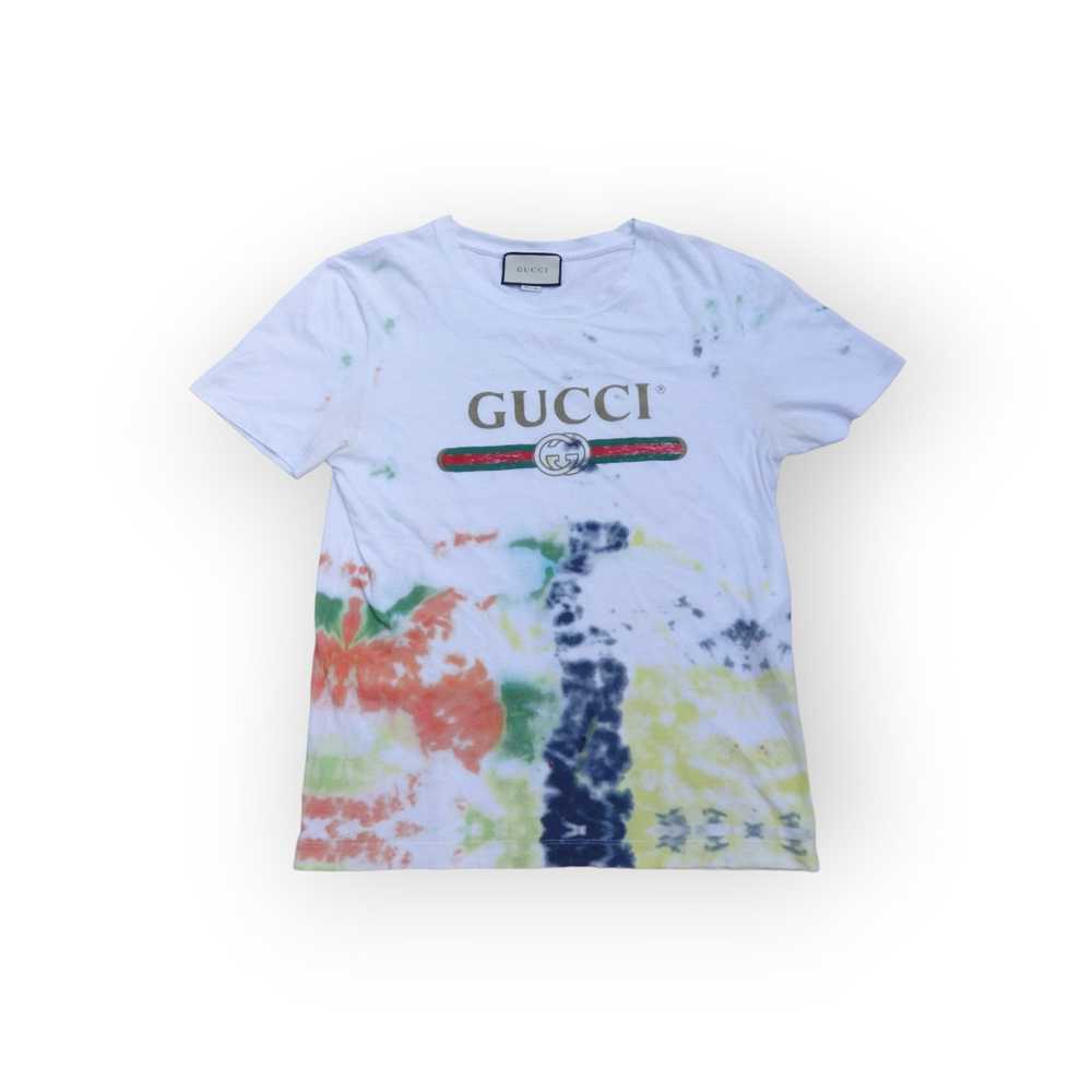 Gucci Gucci T-Shirt Belt Logo Multicolored Tie-Dye - image 1