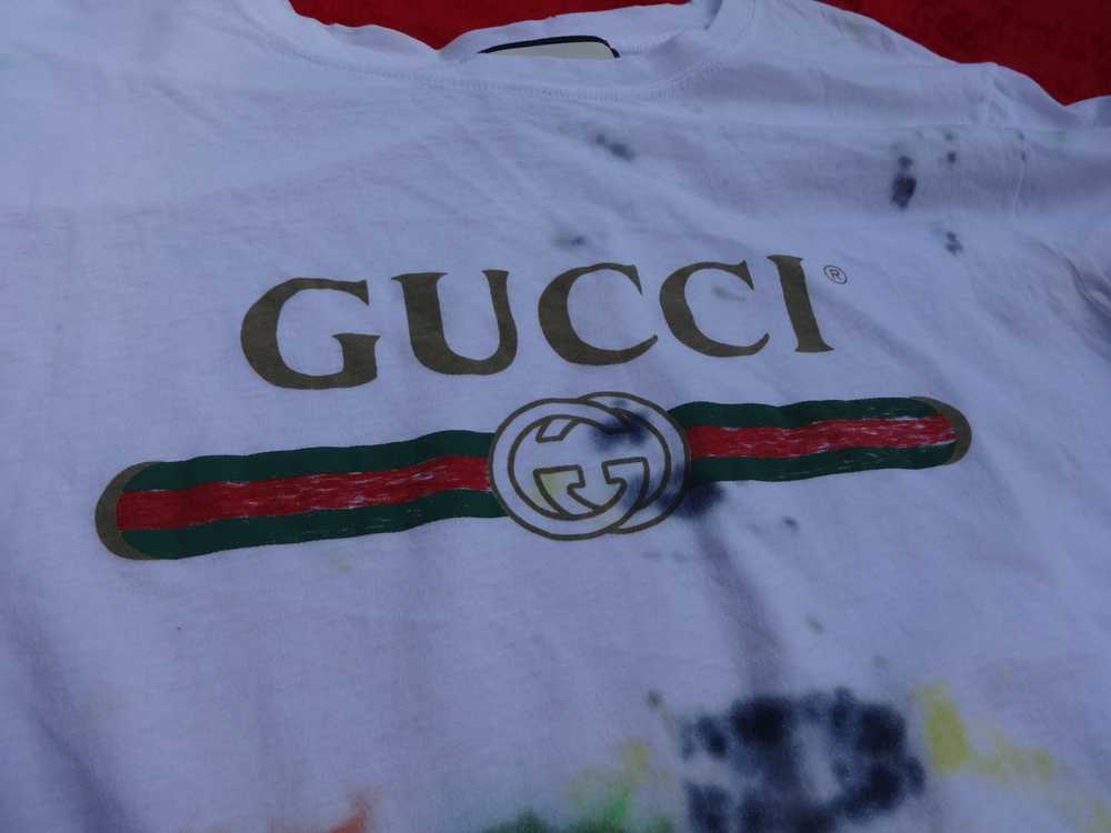 Gucci Gucci T-Shirt Belt Logo Multicolored Tie-Dye - image 5