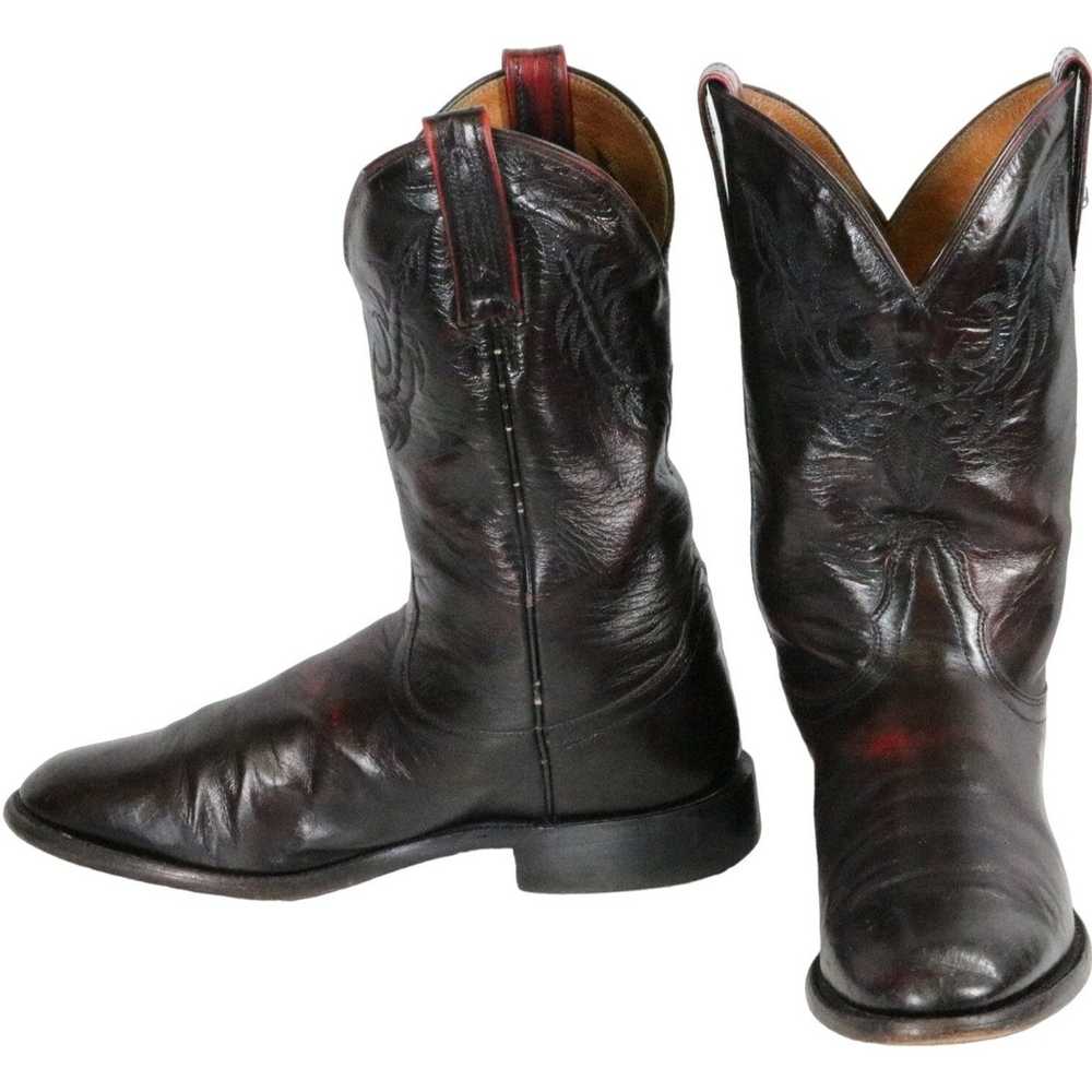 Nocona Nocona Cowboy Boots Mens 8 D Deep Oxblood … - image 1