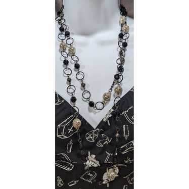 Other Black And Silver Disco Necklace - image 1