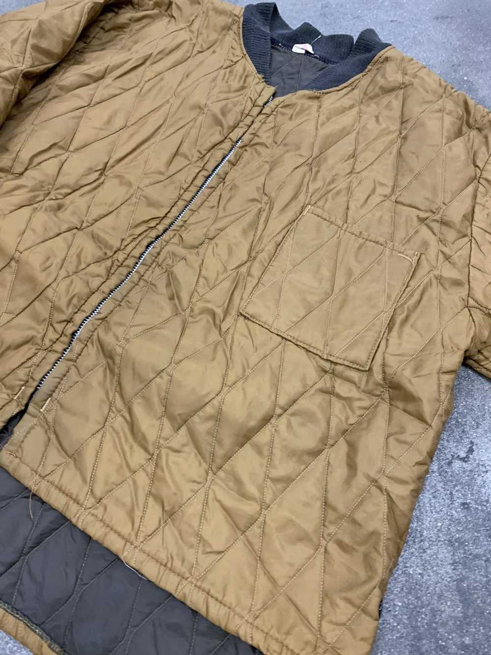 Vintage × Windbreaker Vintage Brown Zip Hunting P… - image 1