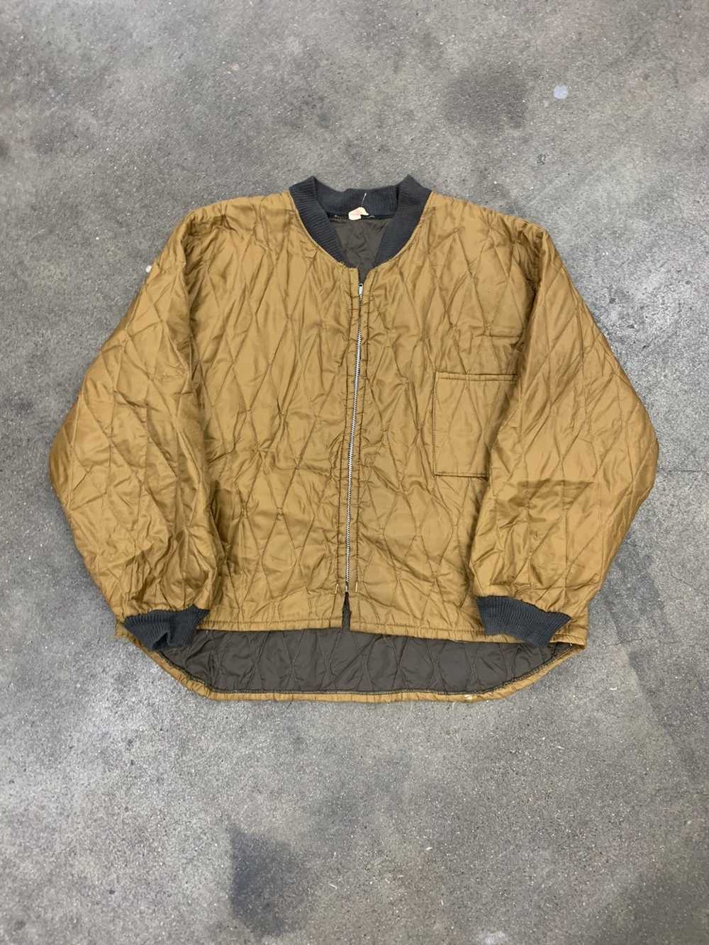 Vintage × Windbreaker Vintage Brown Zip Hunting P… - image 2