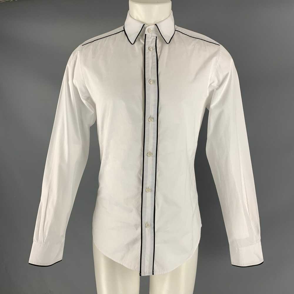 Just Cavalli White Black Solid Cotton Button Up L… - image 1