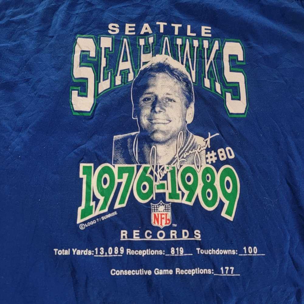 Vintage vintage 1980s Seattle Seahawks Steve Larg… - image 4