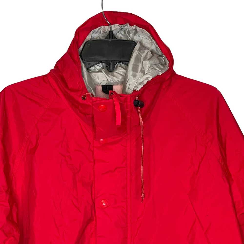 L.L. Bean L.L Bean Stowaway Hooded Raincoat Red Z… - image 2