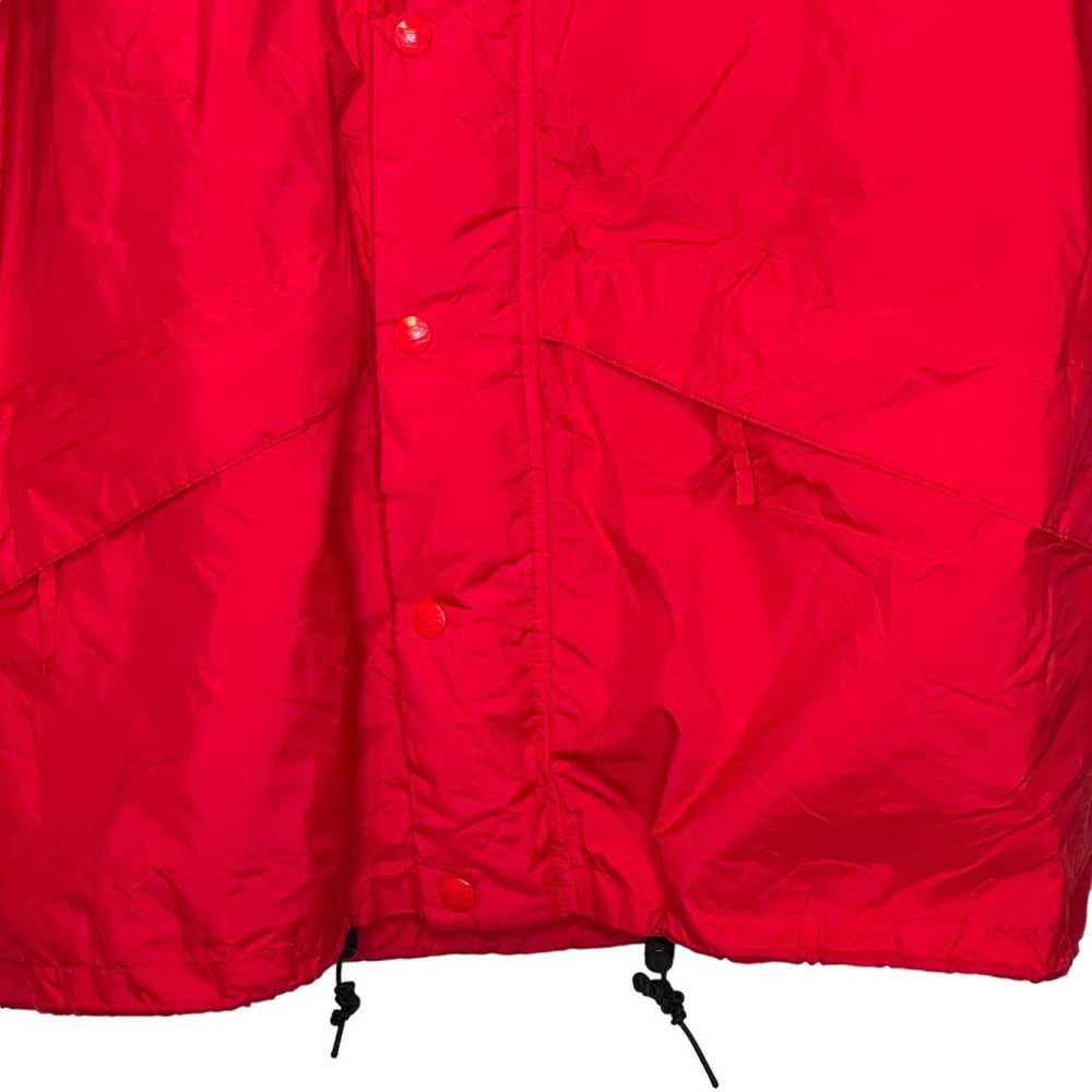 L.L. Bean L.L Bean Stowaway Hooded Raincoat Red Z… - image 4