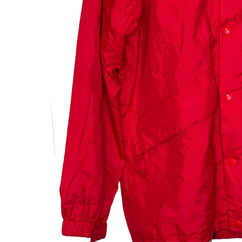 L.L. Bean L.L Bean Stowaway Hooded Raincoat Red Z… - image 5