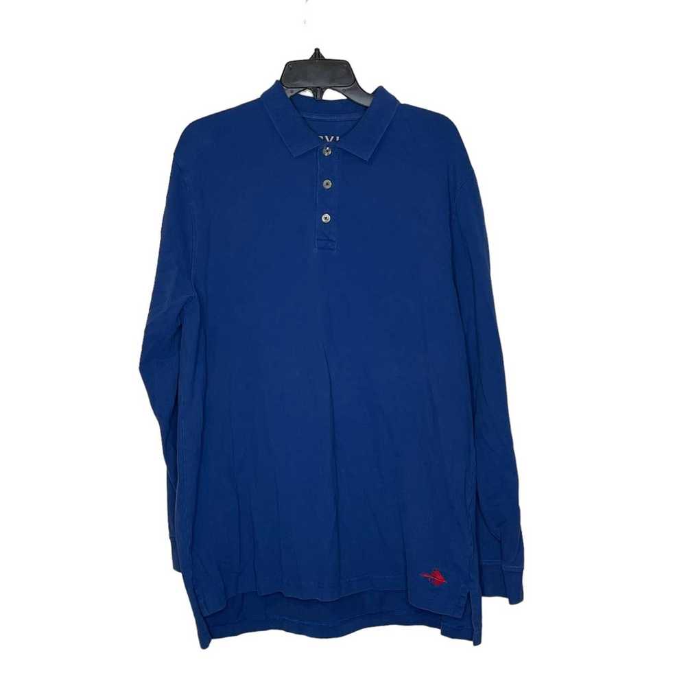 Orvis Orvis Long Sleeve Blue Embroidered Polo Shi… - image 1