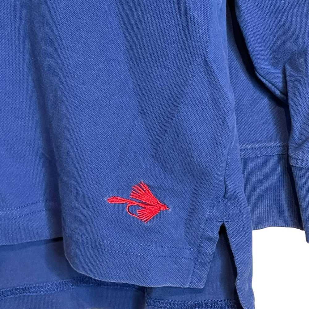 Orvis Orvis Long Sleeve Blue Embroidered Polo Shi… - image 6