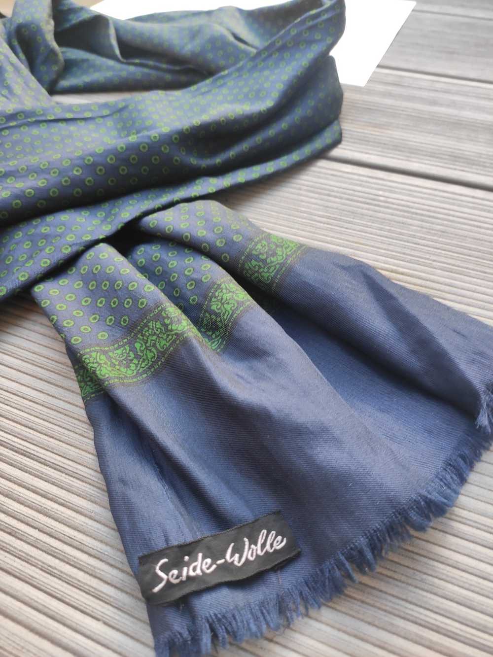 Sik Silk × Vintage Wool silk scarf - image 4