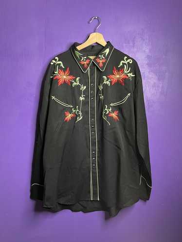 Vintage Vintage Scully floral print western pearl 