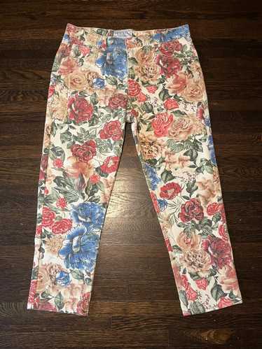 Streetwear Floral straight pants 32