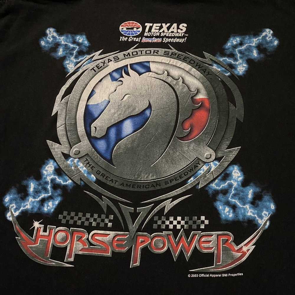 Vintage Texas motor speedway horsepower tee - image 4