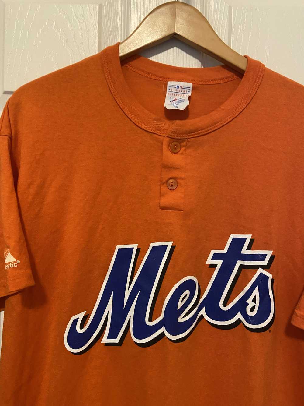 Majestic Vintage New York Mets Orange Graphic Hen… - image 2