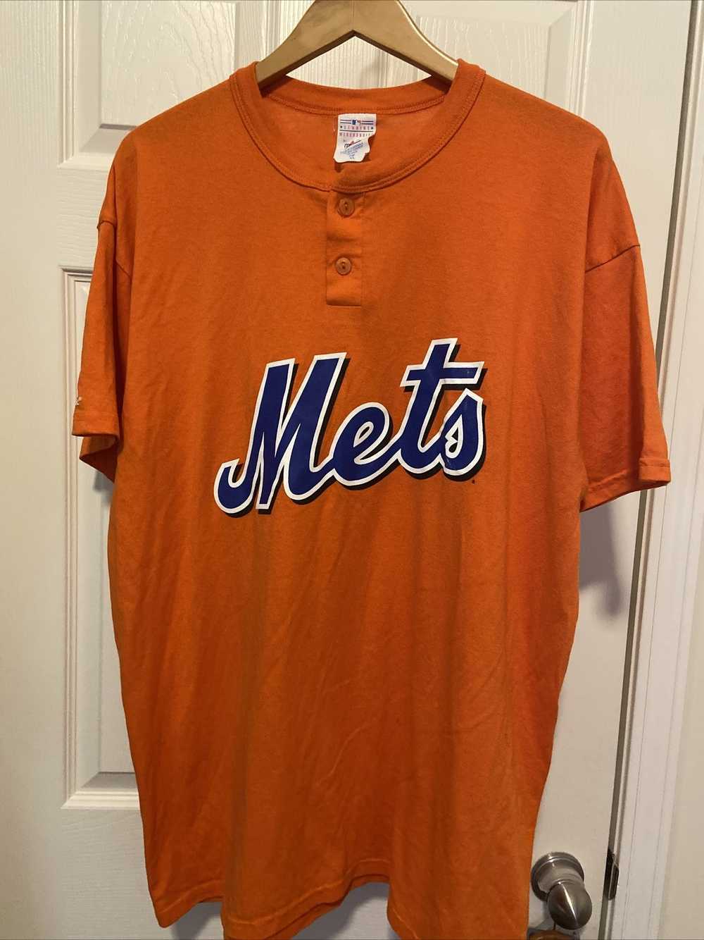 Majestic Vintage New York Mets Orange Graphic Hen… - image 4