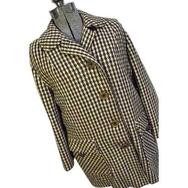 1960s Wyn Brooke Casuals Womens Tweed Wool Car Co… - image 1