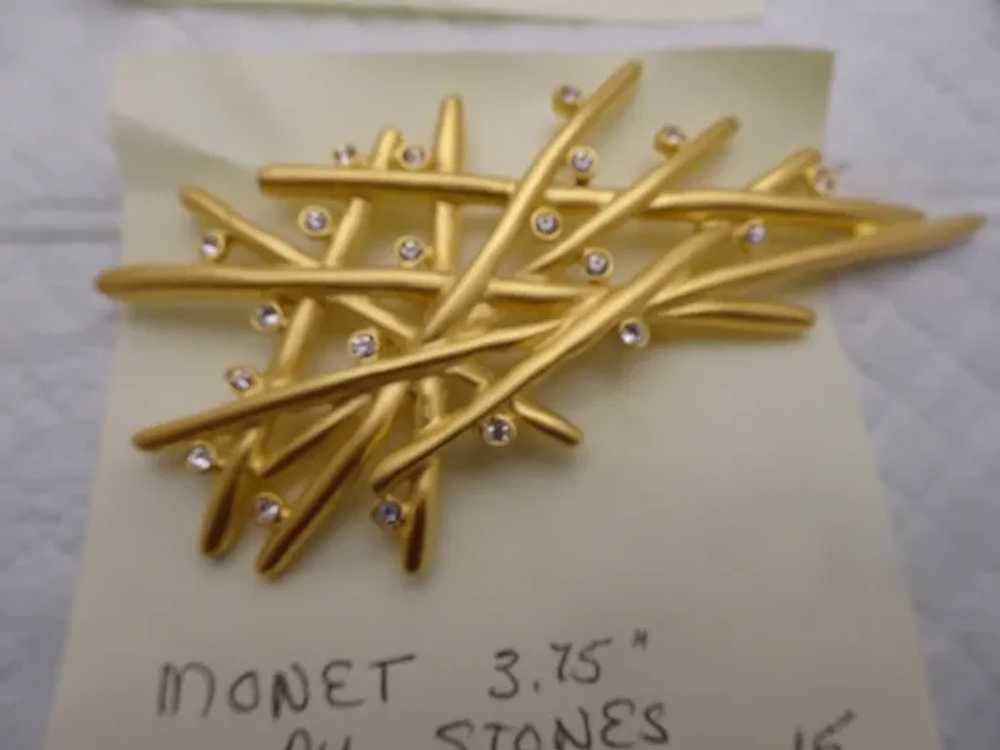 4 Marked Broaches, Monet and Coro, Good Condition - image 3