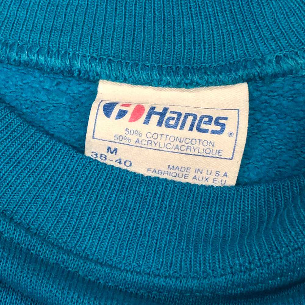 Vintage Hanes Baby Blue Blank Crewneck Sweatshirt… - image 2