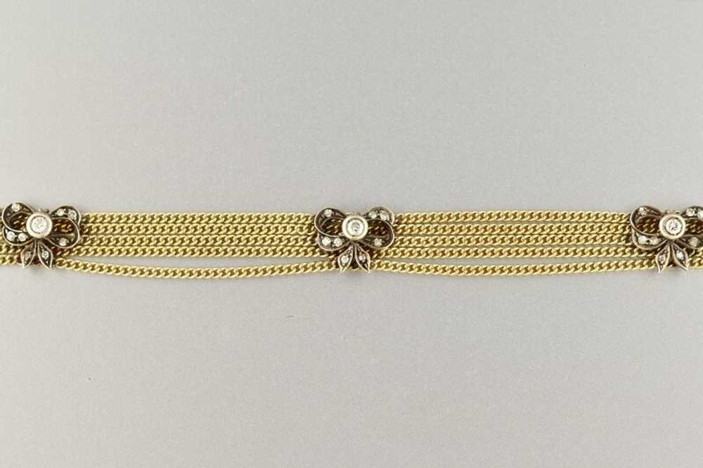 Victorian Diamond Bow Bracelet - image 4