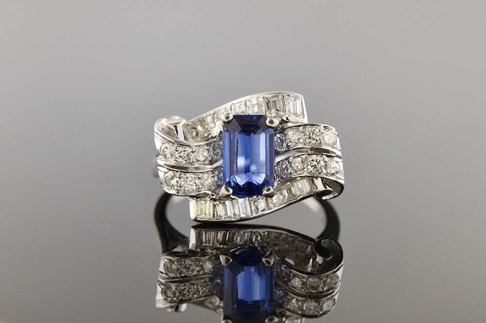 Vintage Sapphire & Diamond Ring - image 1