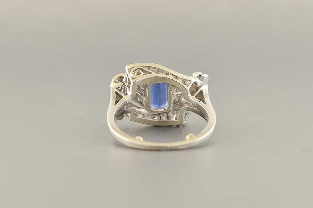 Vintage Sapphire & Diamond Ring - image 3