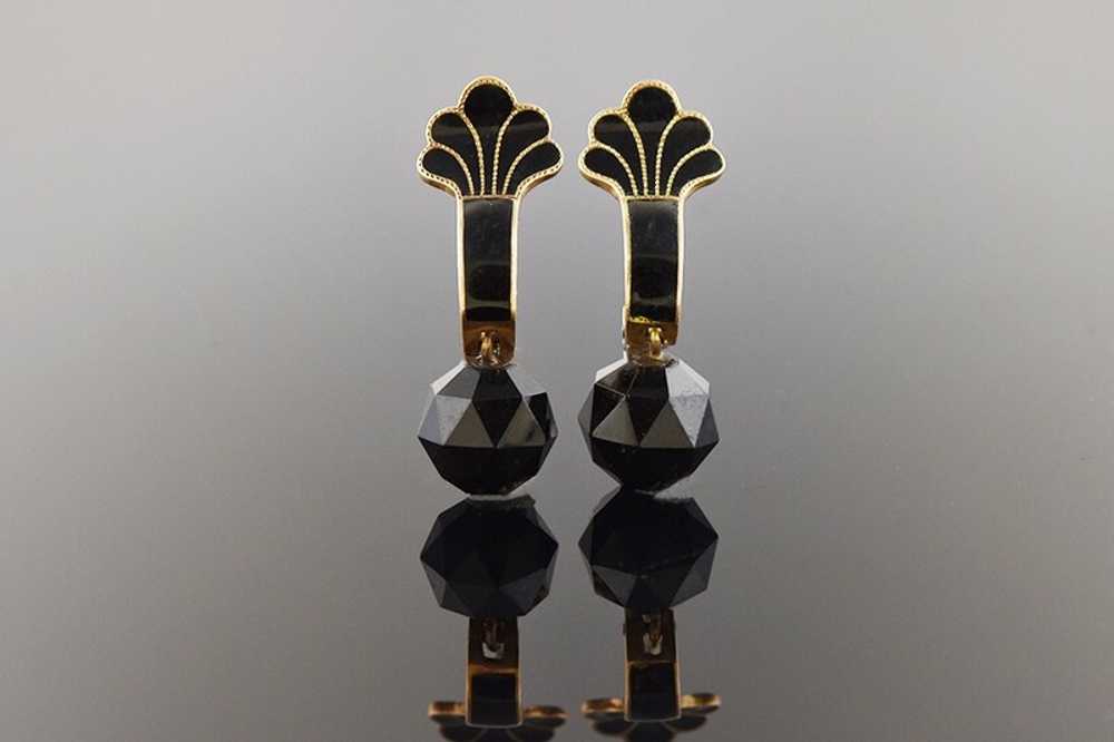 Victorian Enamel Earrings - image 1