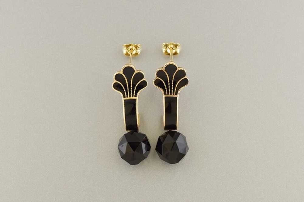 Victorian Enamel Earrings - image 2