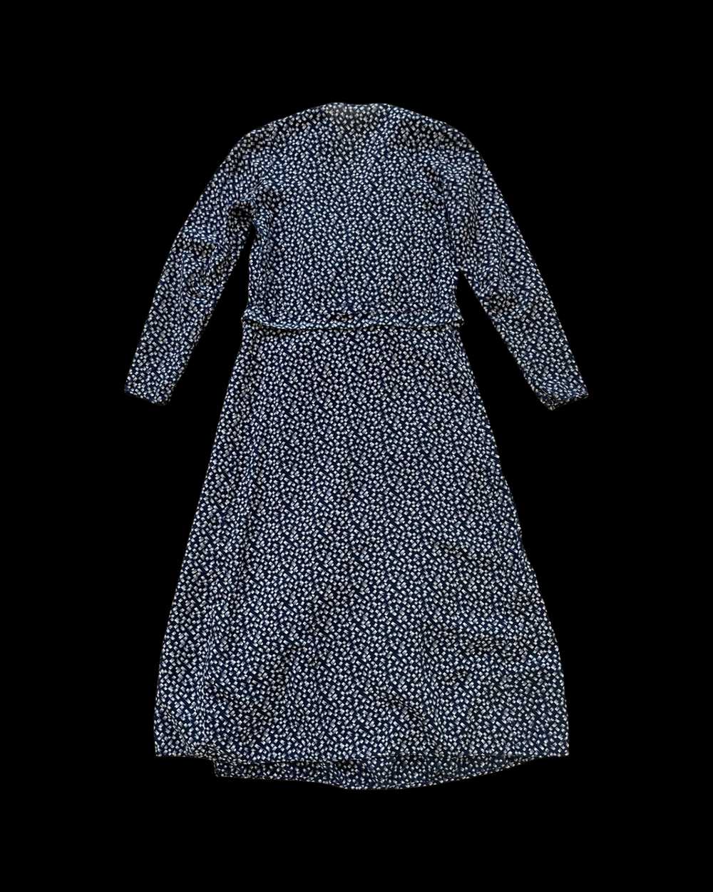 1930 Deco Printed Rayon Wrap Dress - image 7