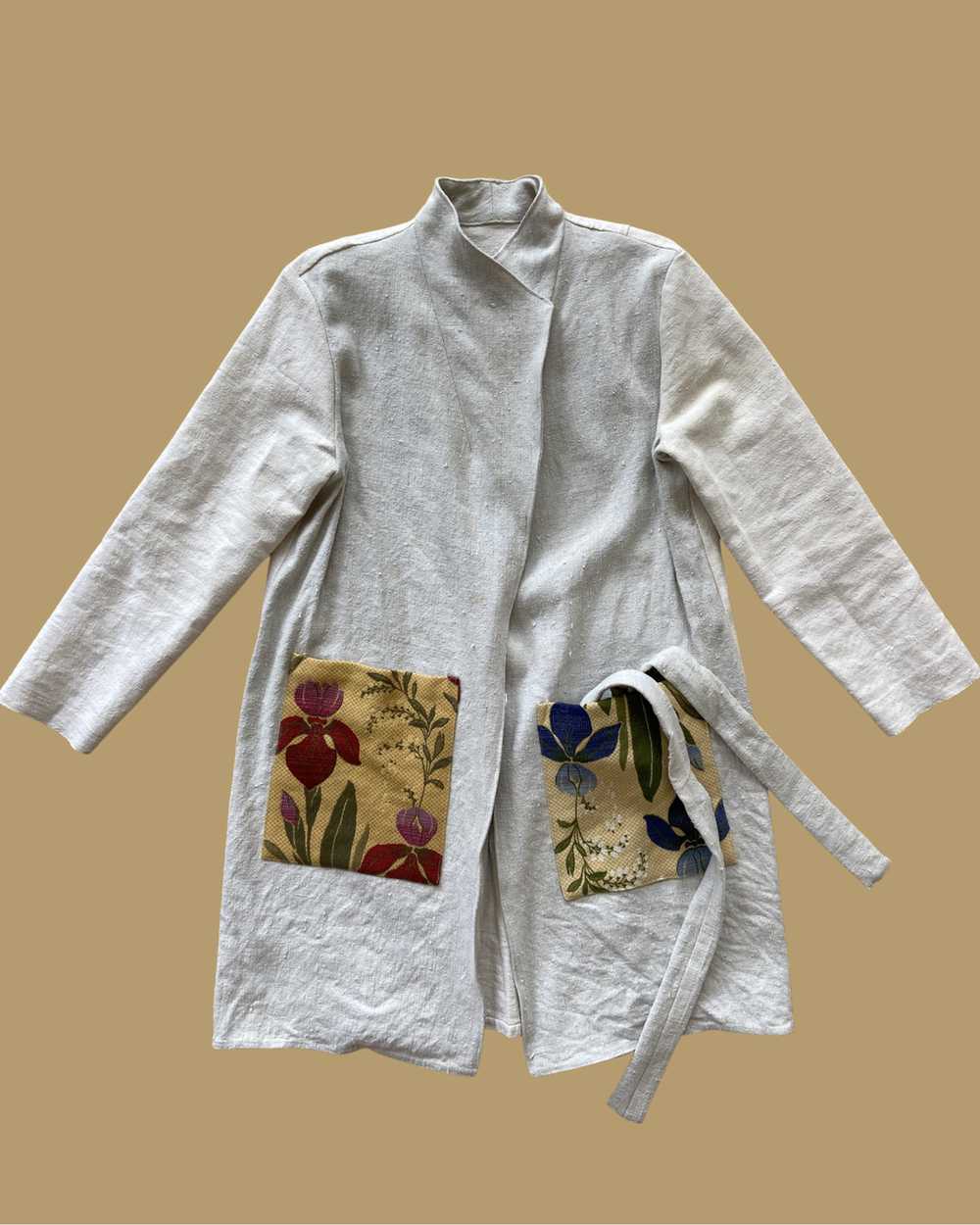 Moaniala Slate Grey Linen and Ivory Jacket - image 10