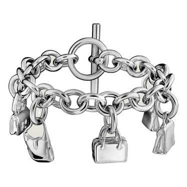 HERMES Sterling Silver Mini Birkin Amulette Bracelet SH 267718