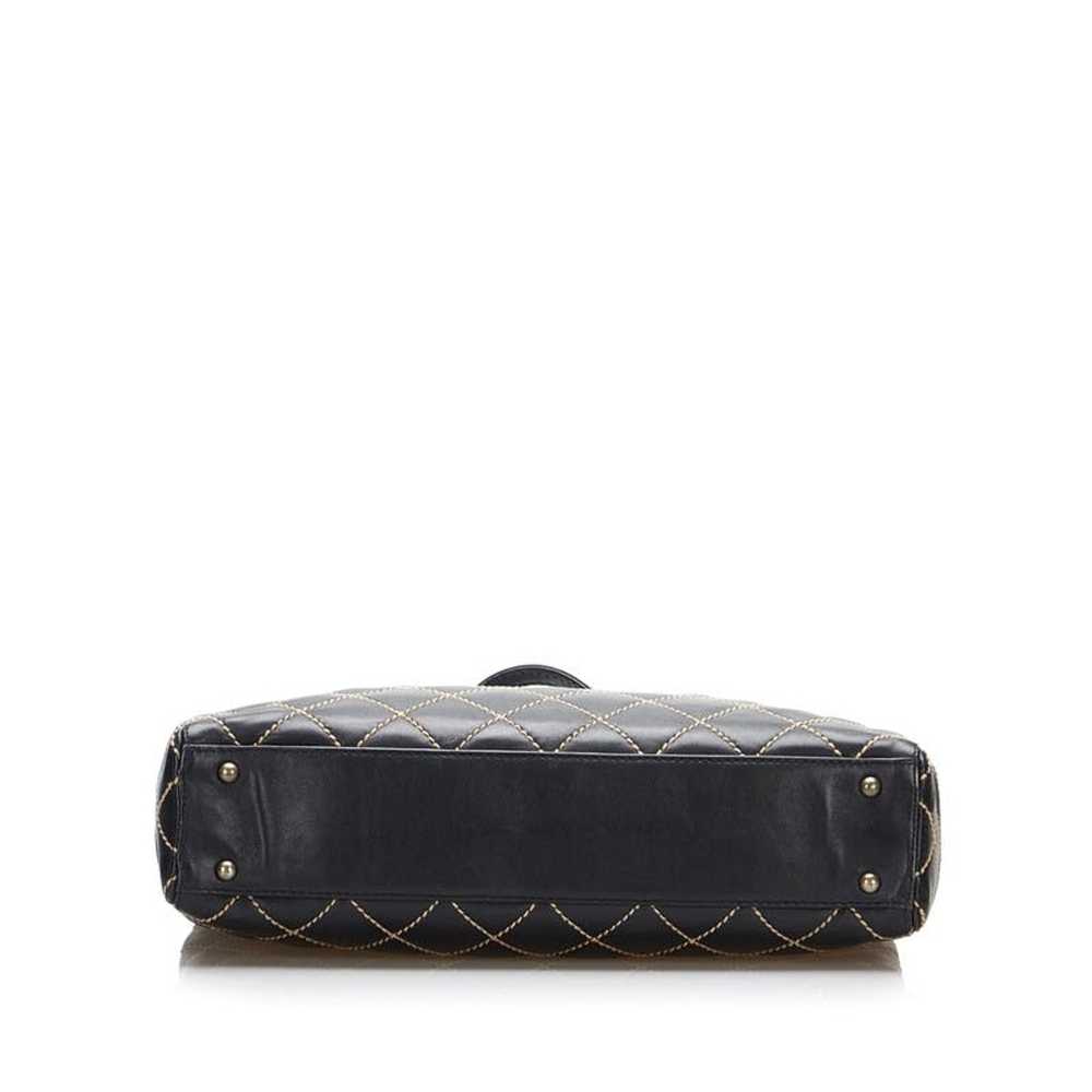 Chanel Chanel Wild Stitch Tote Bag Black Leather - image 4