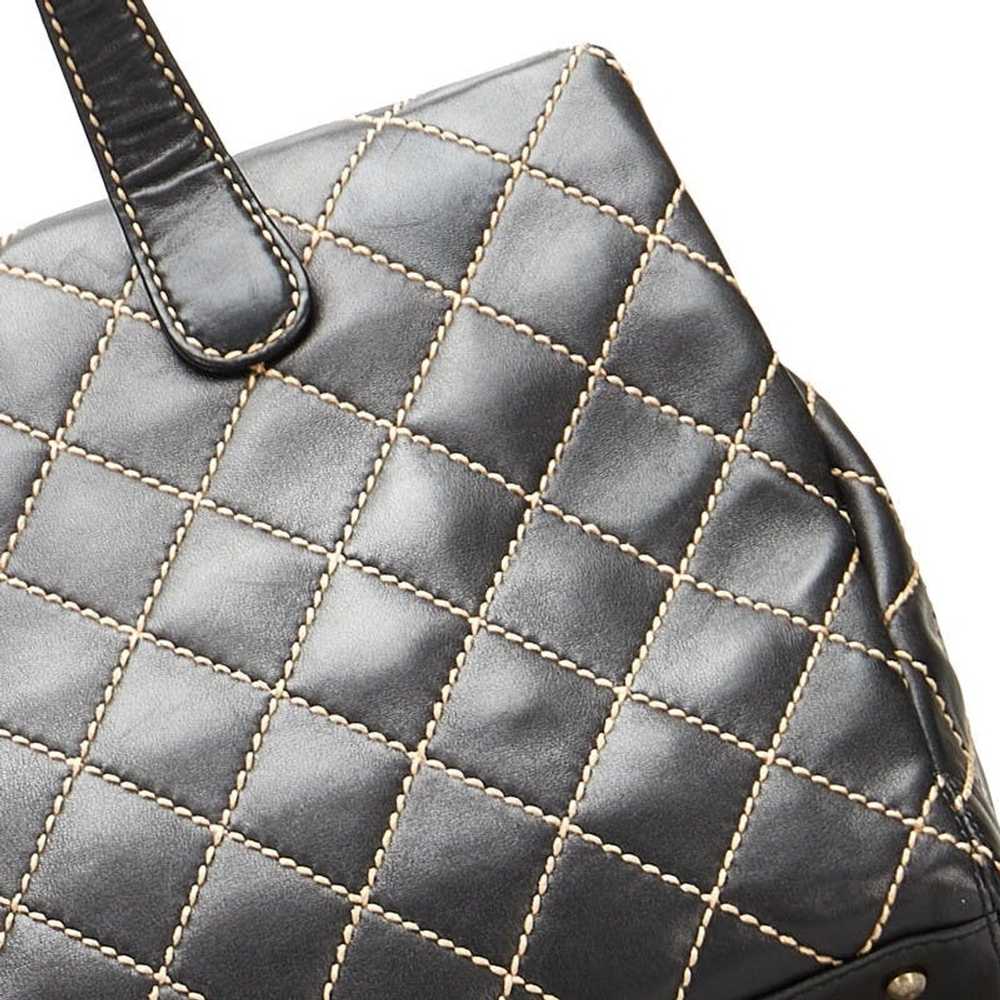 Chanel Chanel Wild Stitch Tote Bag Black Leather - image 5