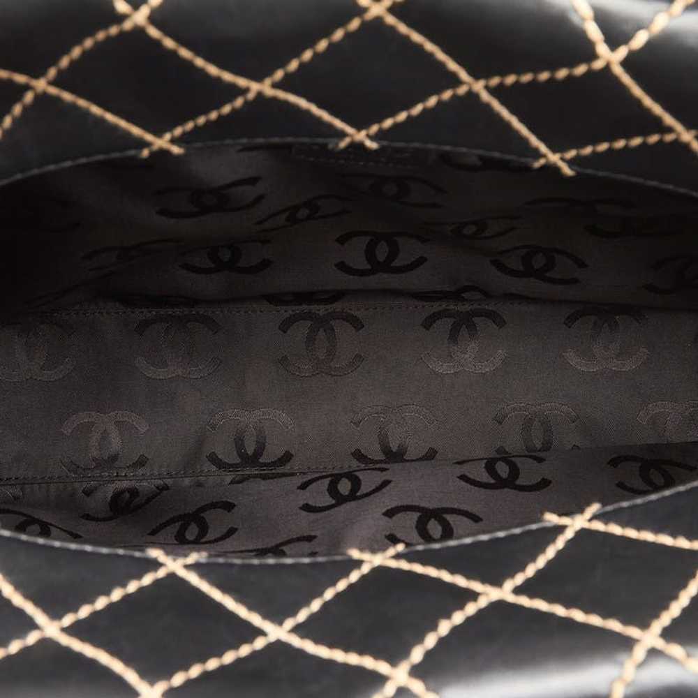 Chanel Chanel Wild Stitch Tote Bag Black Leather - image 9