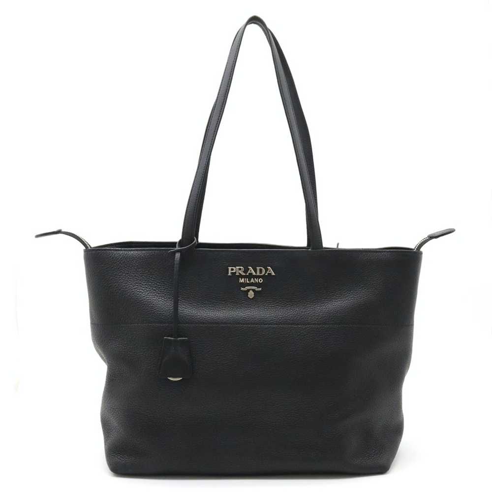 Prada Prada Tote Bag Shawl Leather Black - image 1