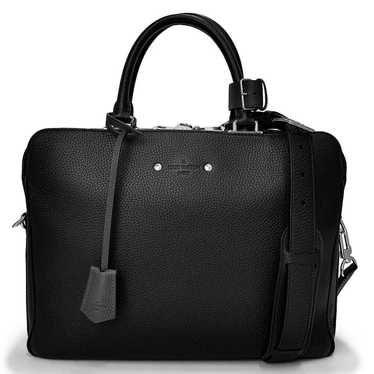 Authentic Louis Vuitton Armand Briefcase Bag In Blue Taurillon
