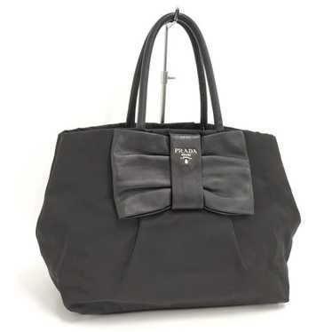 Prada Prada Tote Ribbon Handbag Nylon Black